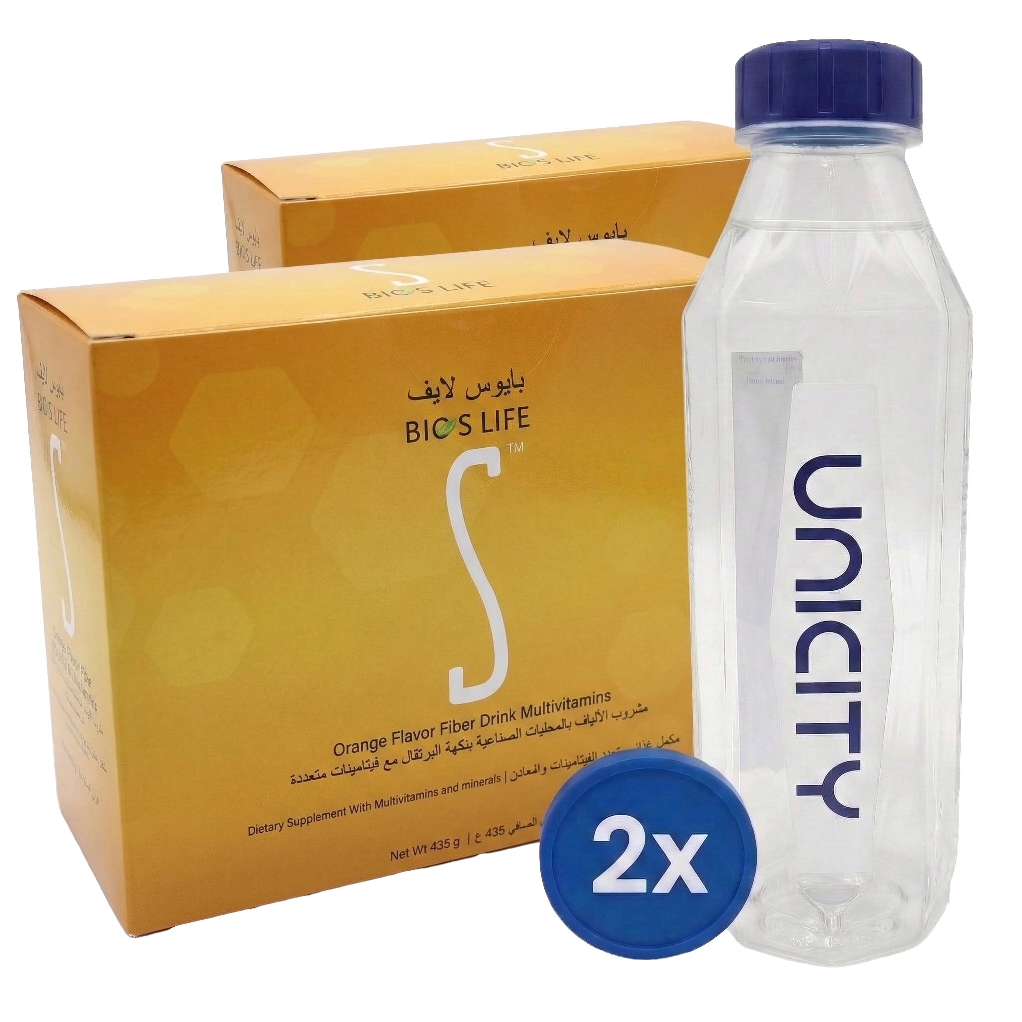 مجموعة بايوس المزدوجة: 2 عبوة بايوس لايف إس + زجاجة خلط