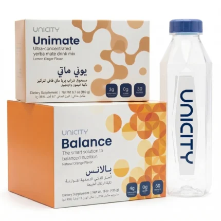 30-Day Feel Great Pack – Unimate Lemon Ginger + Balance + Official Unicity Bottle